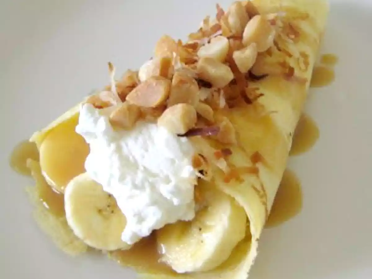 Banana Caramel Coconut Crepes