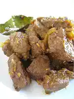 Beef rendang - indonesian dish recipe