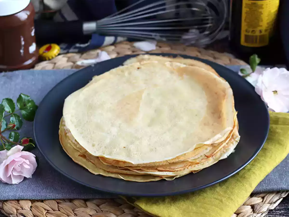 Beer batter crepes with blonde beer