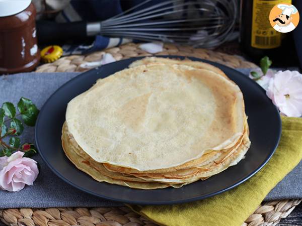 Beer batter crepes with blonde beer