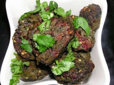 Beet Greens Muthia with Buckwheat flour