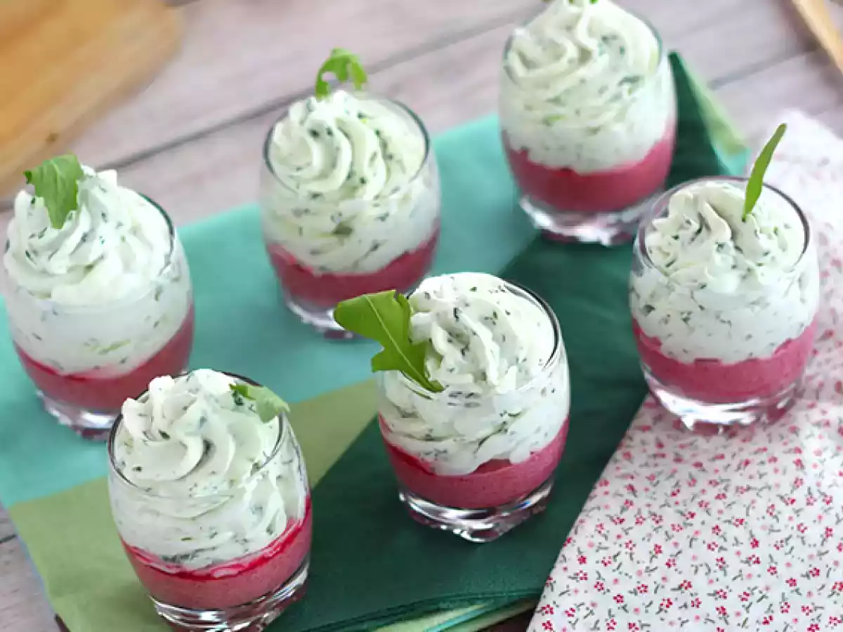 Beetroot and arugula mousse verrines - photo 3