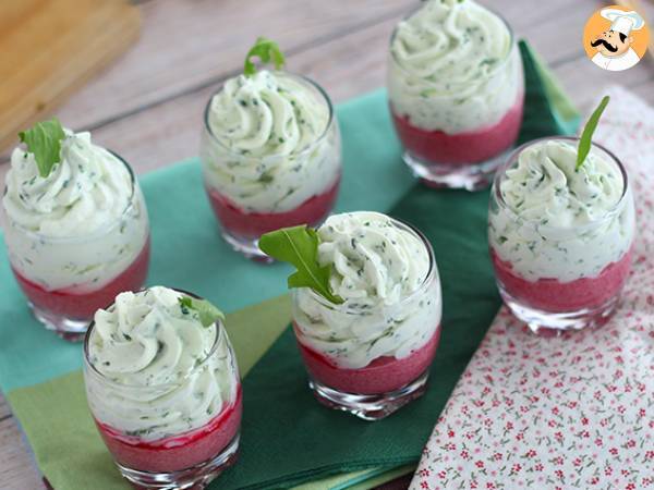 Beetroot and arugula mousse verrines - photo 3