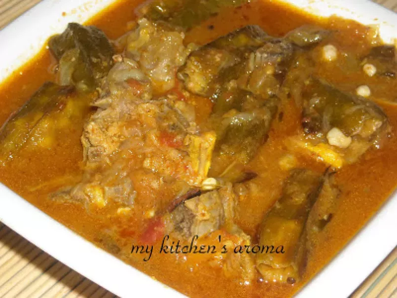 Bendakaya Mamsam / Lady finger mutton curry
