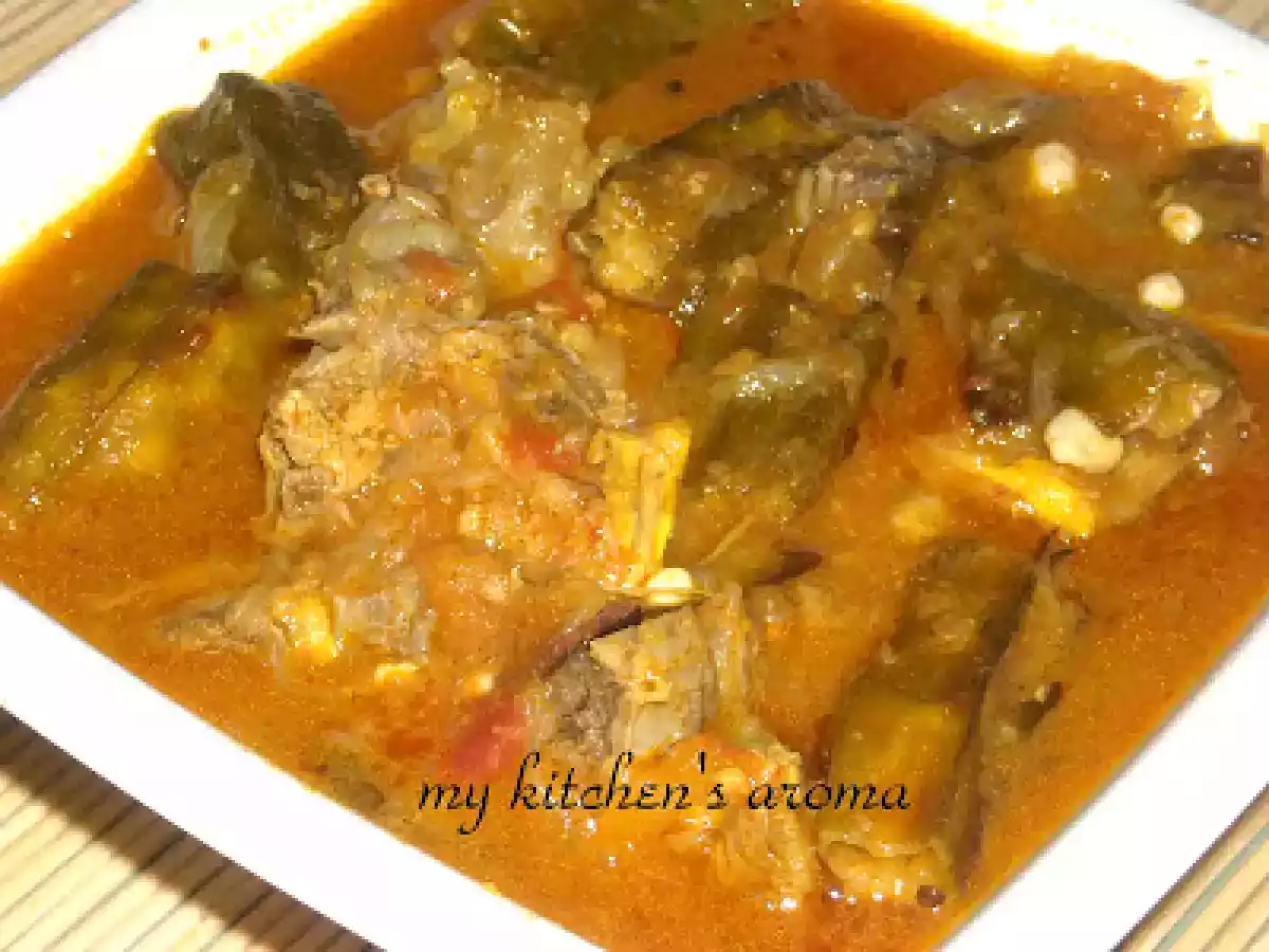 Bendakaya Mamsam / Lady finger mutton curry