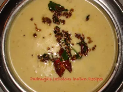 Bhindi Kadhi/Bendakaya Majjiga Pulusu/Okra, Buttermilk Soup