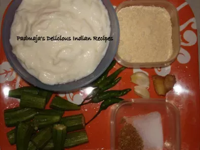 Bhindi Kadhi/Bendakaya Majjiga Pulusu/Okra, Buttermilk Soup - photo 2