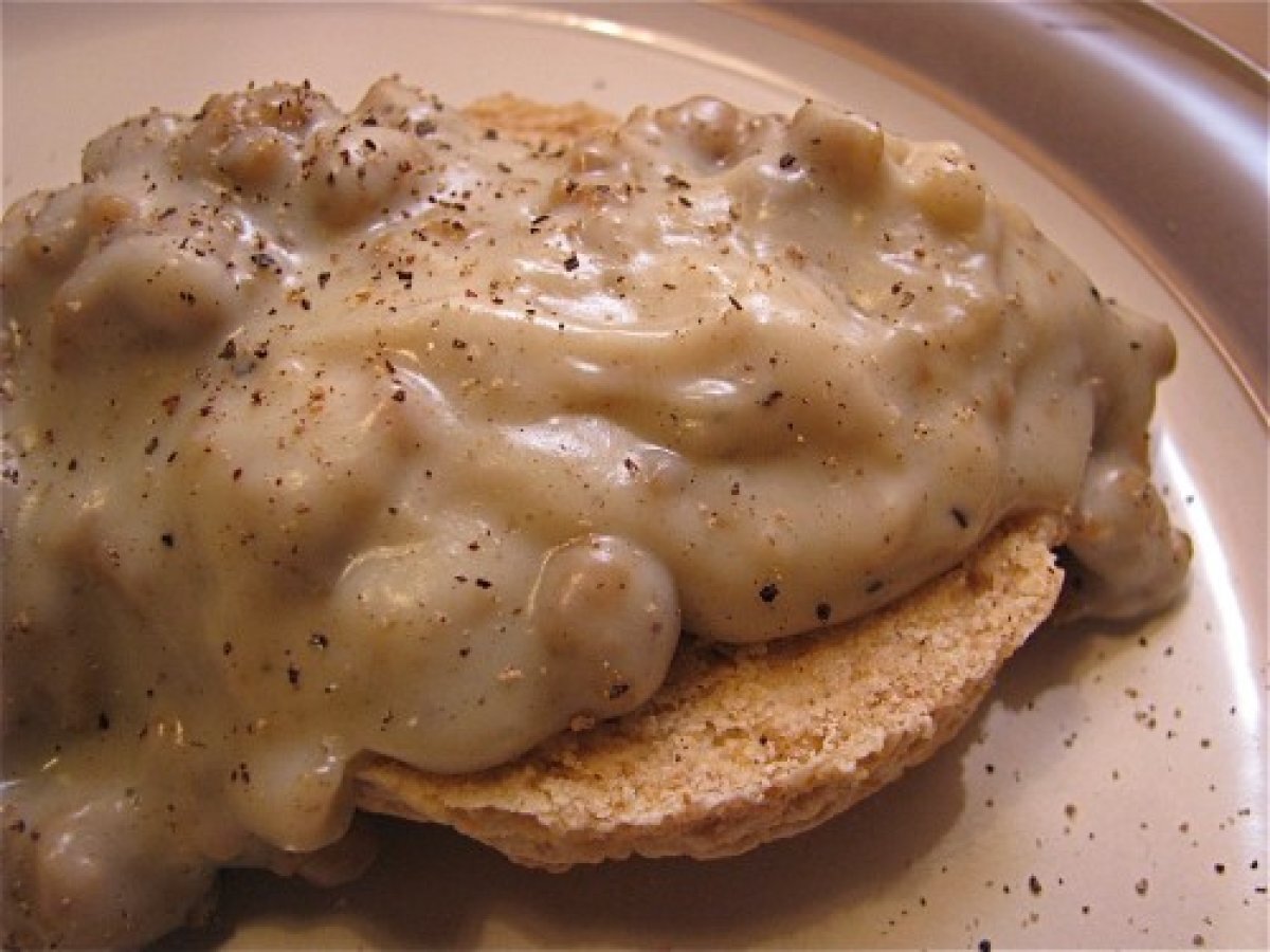 Biscuits and Gravy with Homemade Chicken Breakfast Sausage