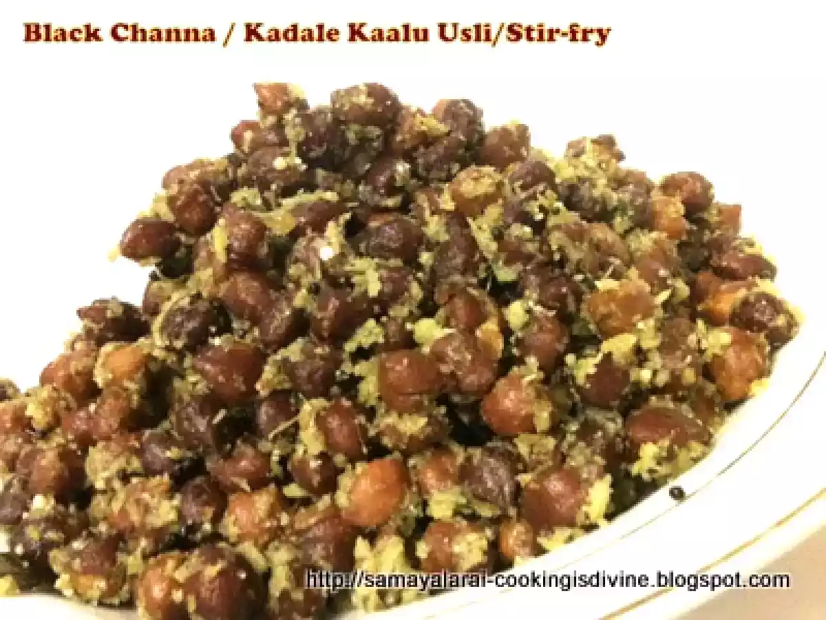 Black Channa/Kadale Kaalu/Kaala Channa/Black Garbanzo Beans Stir-fry with Quinoa