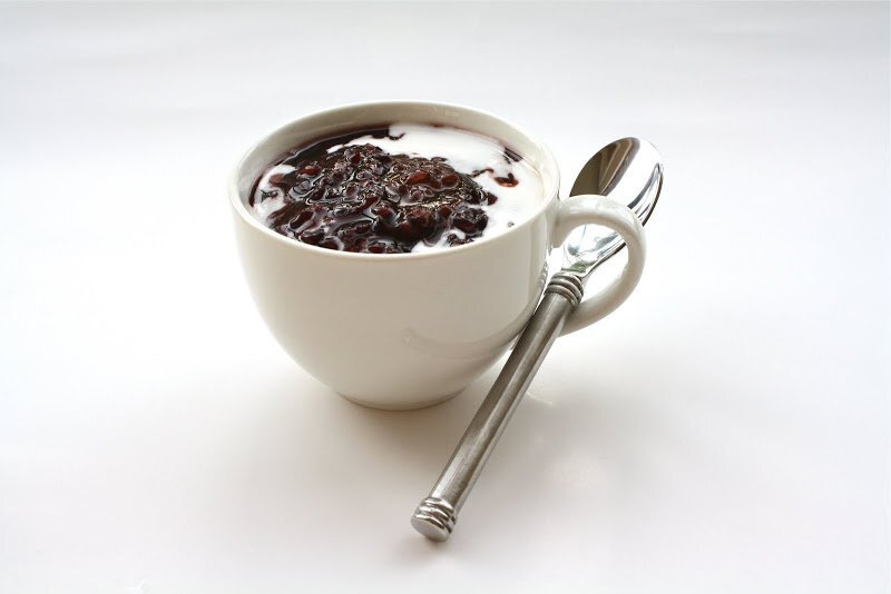 Black glutinous rice with coconut milk pulot hitam Recipe Petitchef