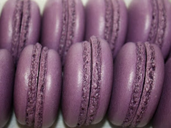 Blueberry, Lime & Fleur de Sel Macaron Shells