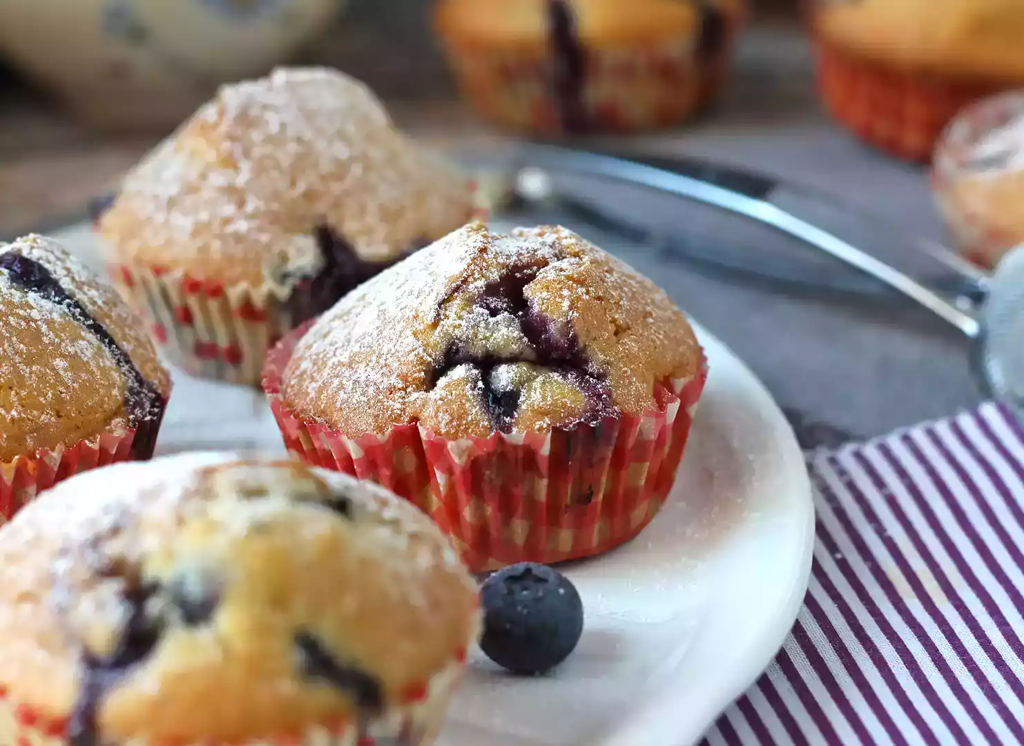 Blueberry muffins, a mini version of the french tourte des pyrenées!
