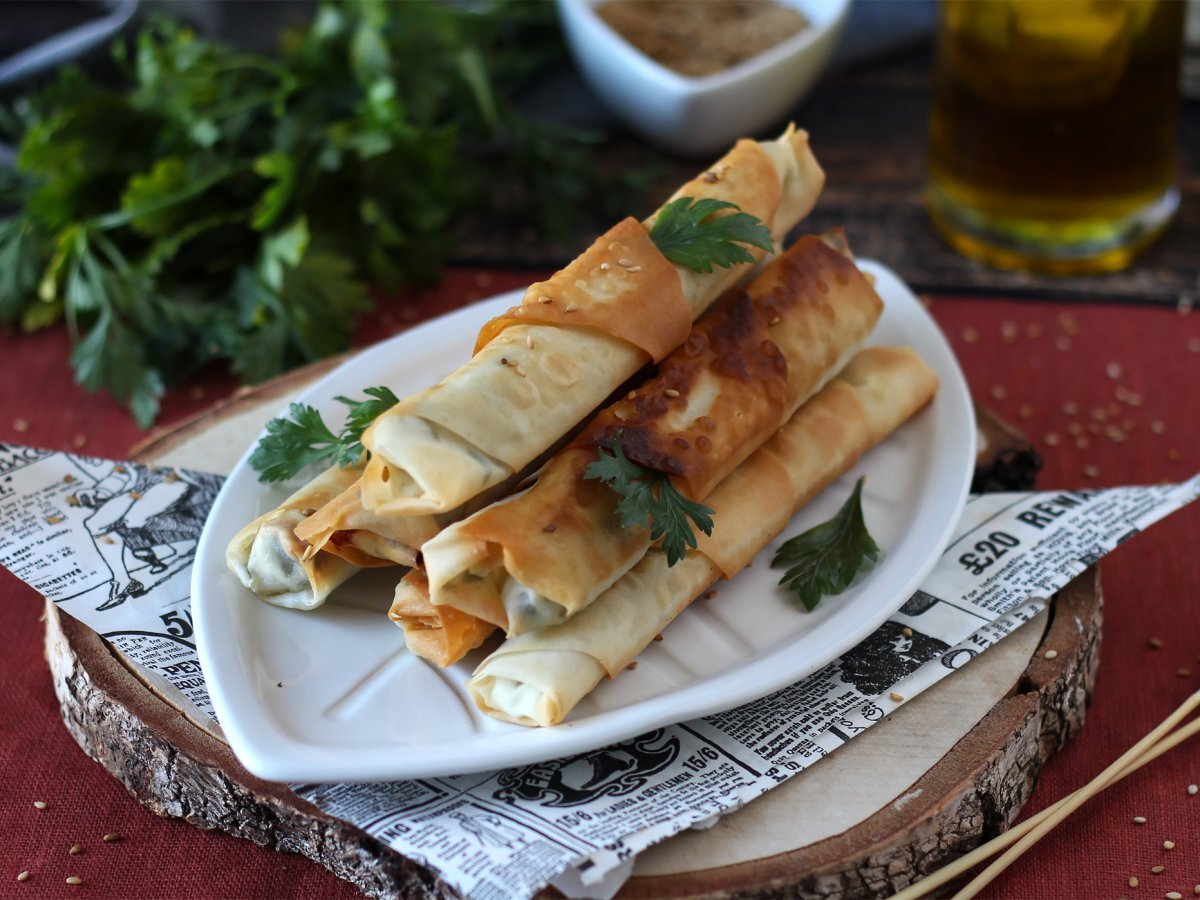 Börek, Turkish bricks with feta and parsley