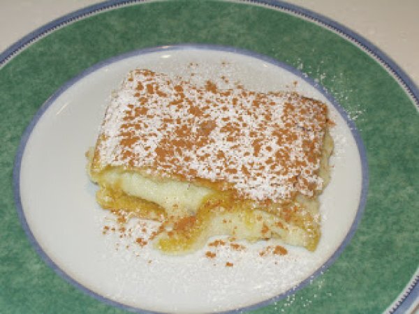 Bougatsa with Cream or Sweet Cream Pie