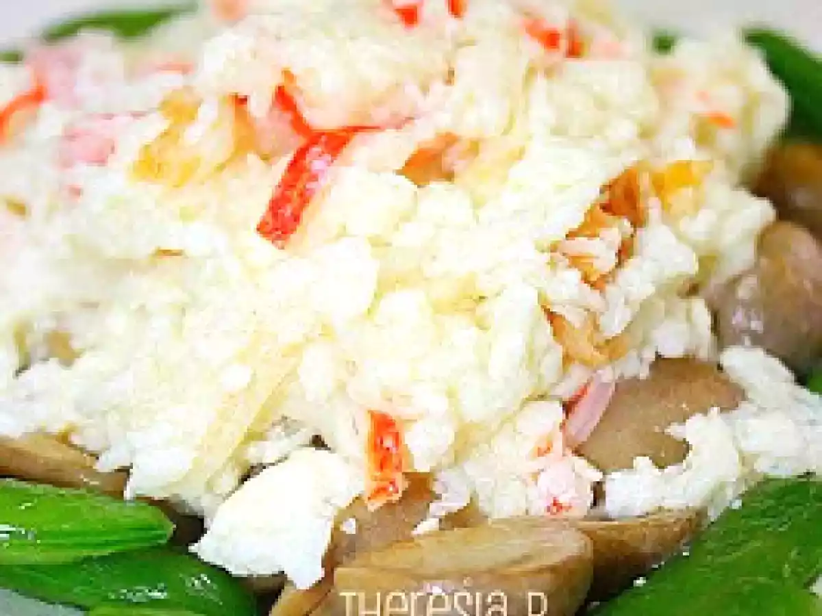 Braise Mushrooms with Egg White and Japanese Crab Meat