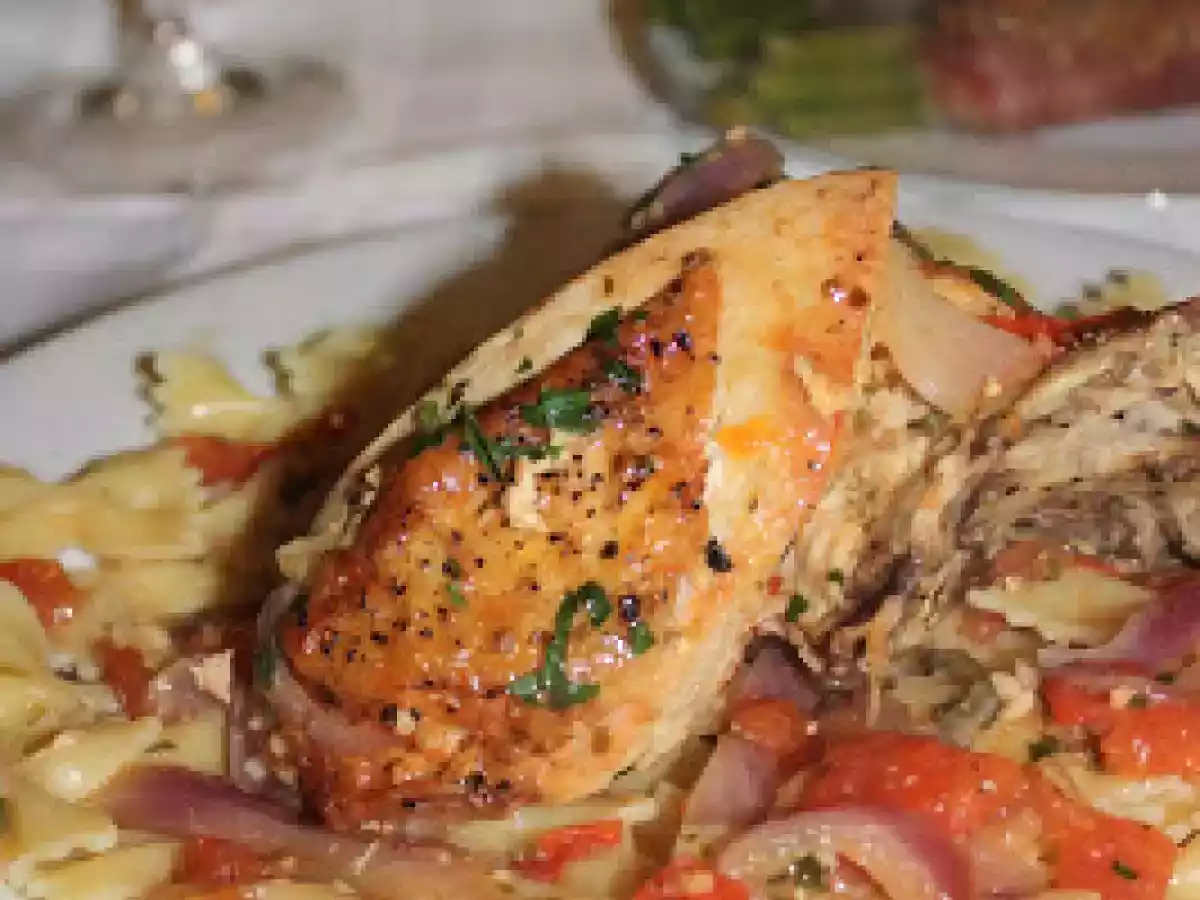 Braised Chicken Breast and Pasta