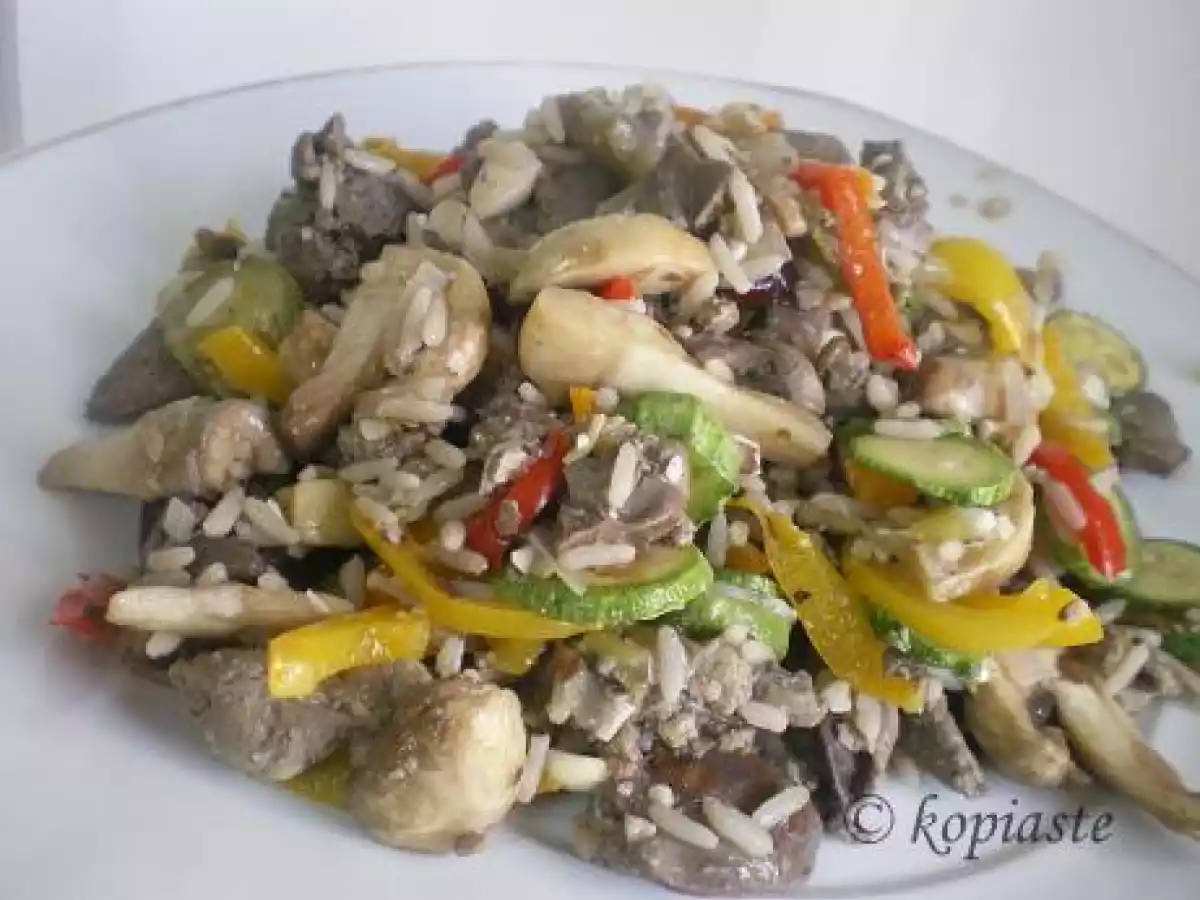 Braised Chicken Livers with Poached Grapes