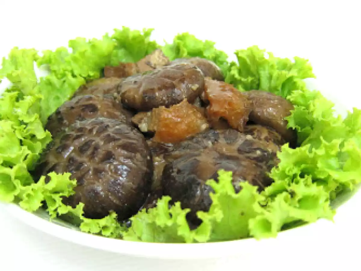 Braised Chinese Mushrooms with Roast Pork - photo 2