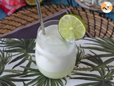 Brazilian lemonade with lime and condensed milk