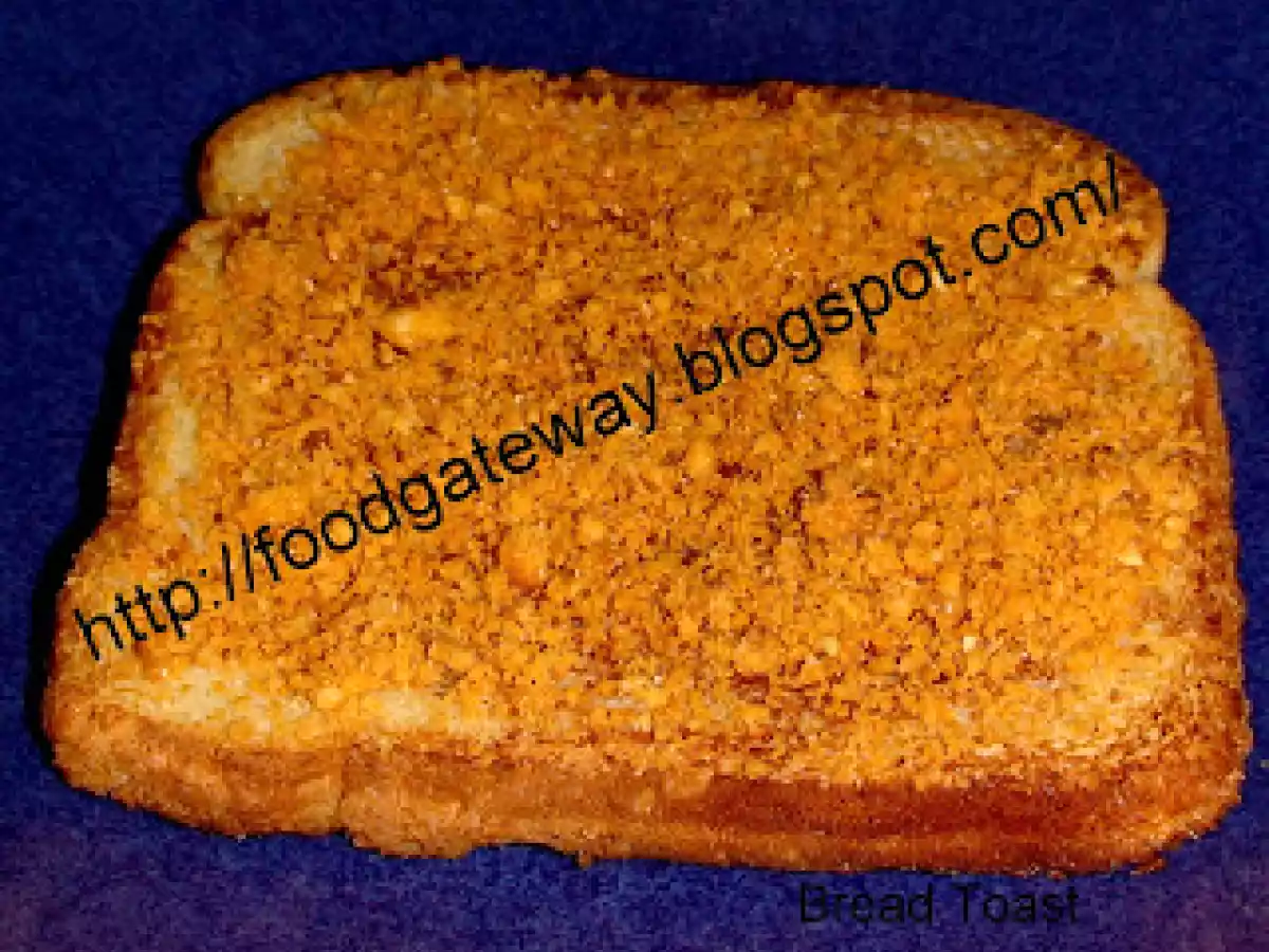 Bread toast with Groundnut Chutney Pudi