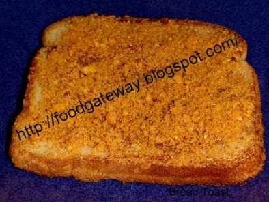 Bread toast with Groundnut Chutney Pudi