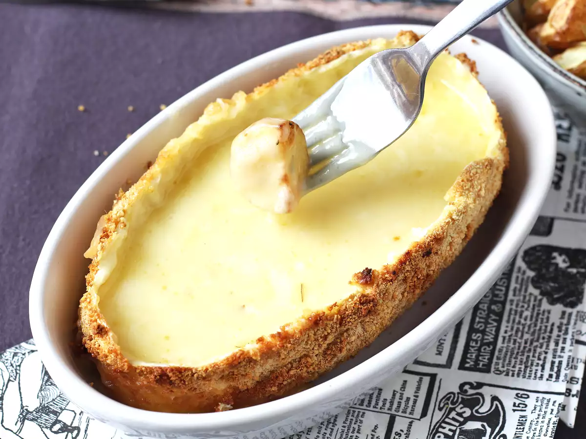 Breaded Caprice des dieux cheese with potatoes, the viral recipe cooked with airfryer - photo 4