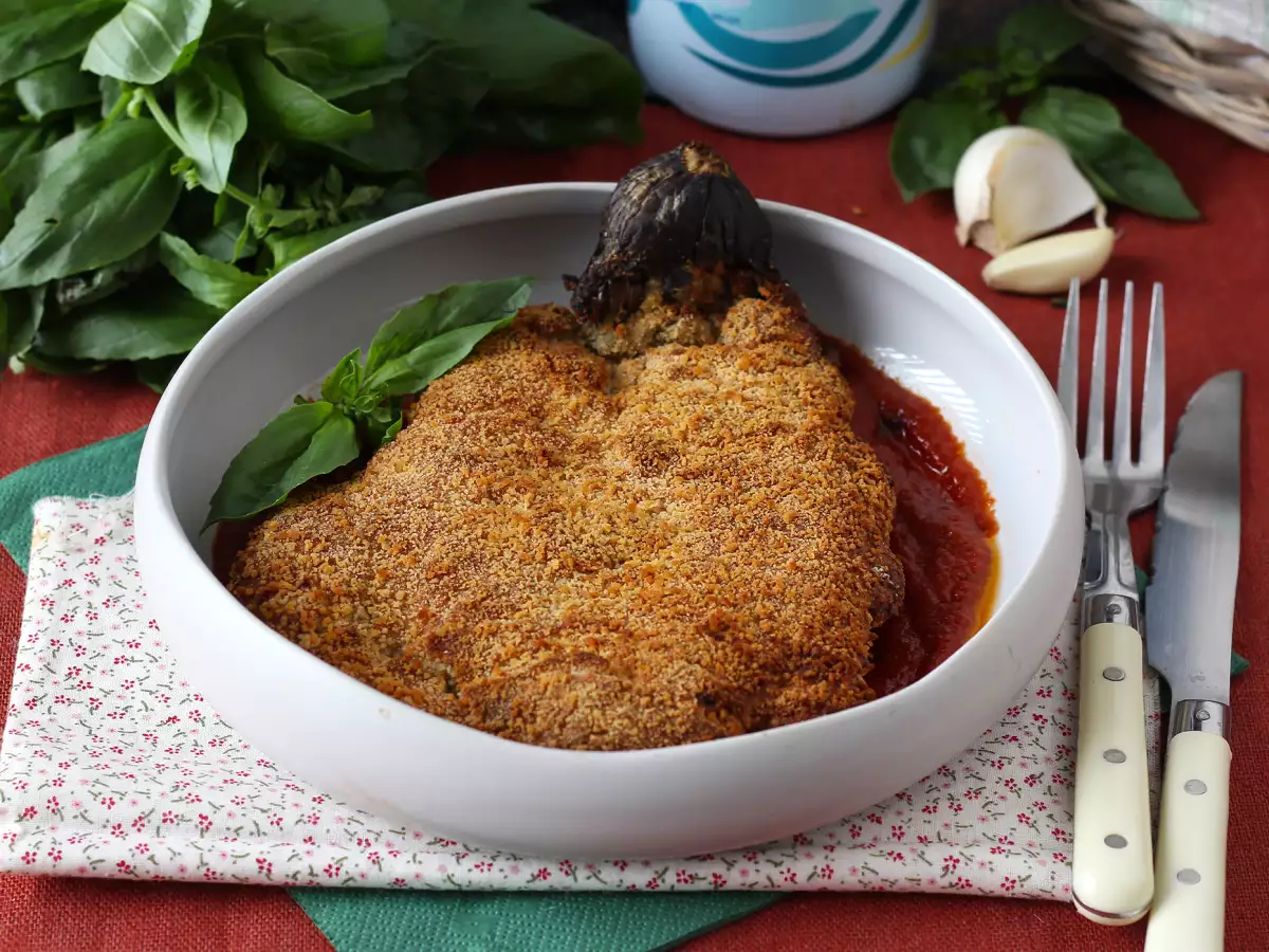 Breaded eggplant, vegetarian Milanese style - air fryer cooking - photo 3