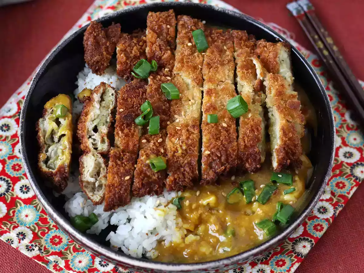 Breaded eggplant with panko breadcrumbs, katsu-style japanese curry but vegetarian - photo 8