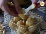 Breaded mozzarella balls in air fryer, photo 1