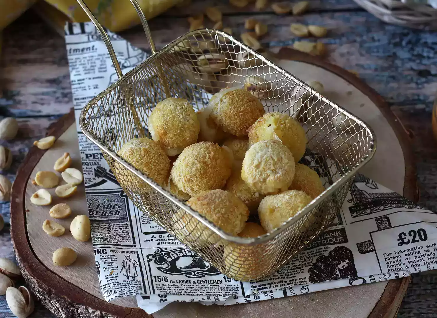 Airfryer breaded mozzarella balls recipe