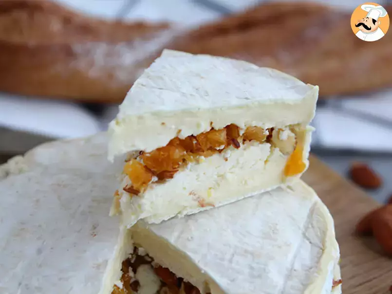 Brie cheese stuffed with apricots and almonds, photo 2