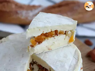 Brie cheese stuffed with apricots and almonds, photo 2