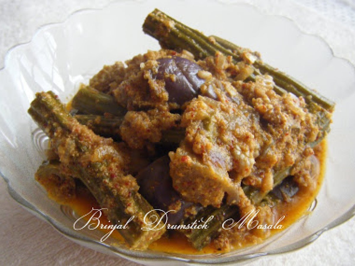 Brinjal-Drumstick Masala