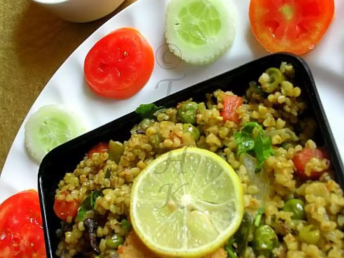 Broken Wheat(Lapsi) Vegetable Masala Pulao