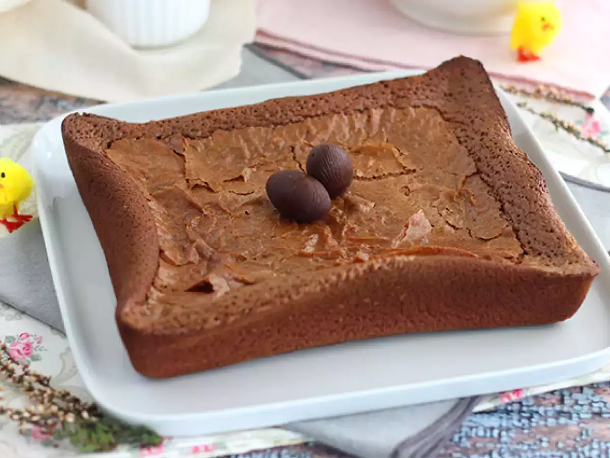 Brownie with leftover Easter chocolate