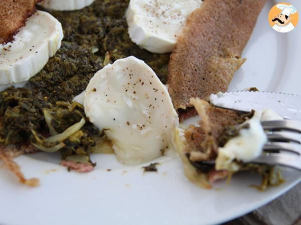 Buckwheat galette with spinach, ham, and goat cheese - photo 2