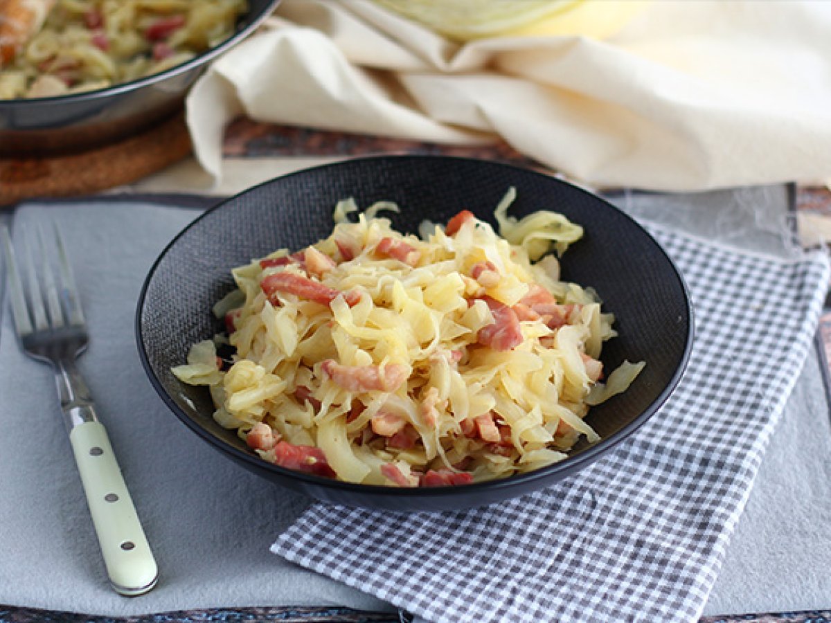 Cabbage with bacon