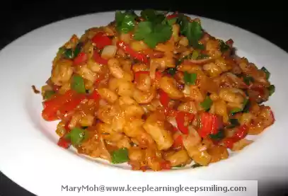 Cajun prawns and crab sticks stir fry recipe