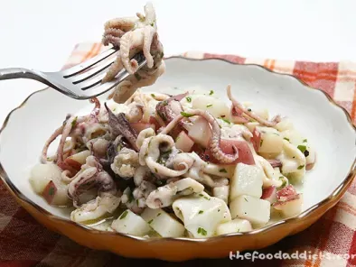 Calamari Salad with Red Potatoes (Insalata di Calamari)