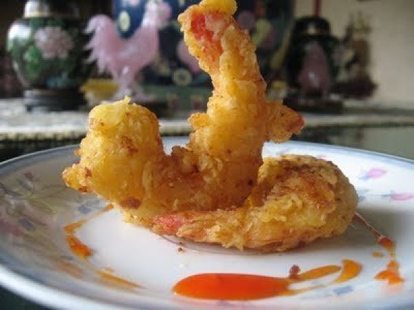 Camaron Rebosado (Battered Prawns with Sweet and Sour Sauce)