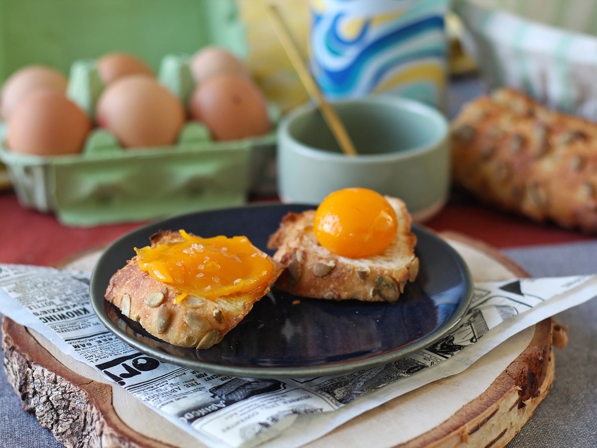 Candied egg yolks with airfryer to spread on a toast! - photo 6
