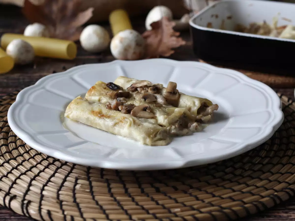 Cannelloni with mushrooms and sausage - photo 5