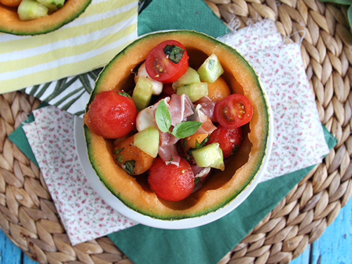 Cantaloupe salad in a cantaloupe - photo 4