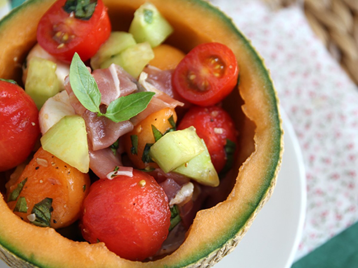 Cantaloupe salad in a cantaloupe - photo 5