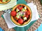 Cantaloupe salad in a cantaloupe, photo 3