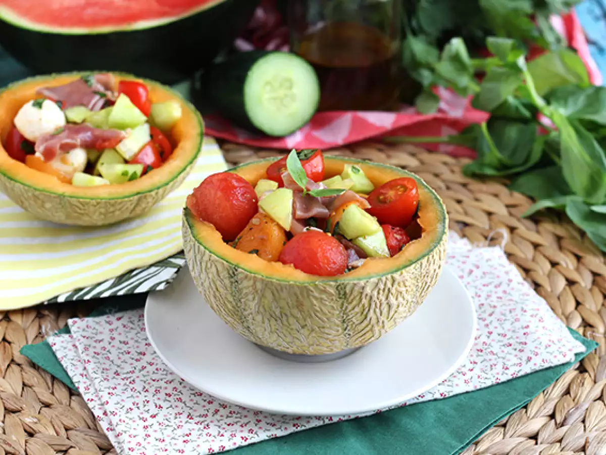 Cantaloupe Salad Served in a Cantaloupe - photo 2