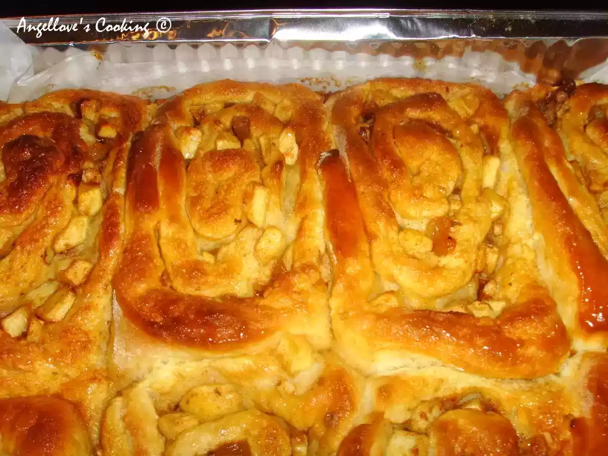 Caramel Apple Cinnamon Rolls with Raisins and Walnuts - photo 2