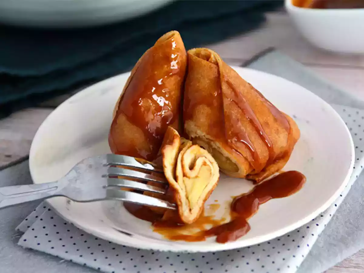 Caramelized apple crepes samosas - photo 3