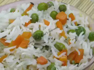Carrot and peas pulao recipe