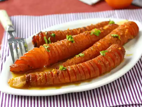 Recipe Carrot in honey and clementine sauce